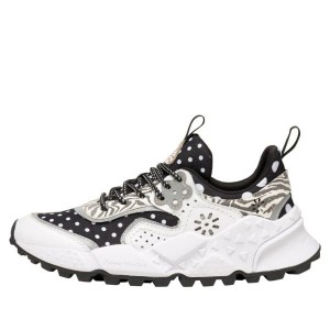 Black / White Flower Mountain KOTETSU Women's Shoes | NZGKRCQ