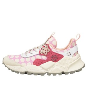 White / Pink Flower Mountain KOTETSU Women's Shoes | NZESBVL