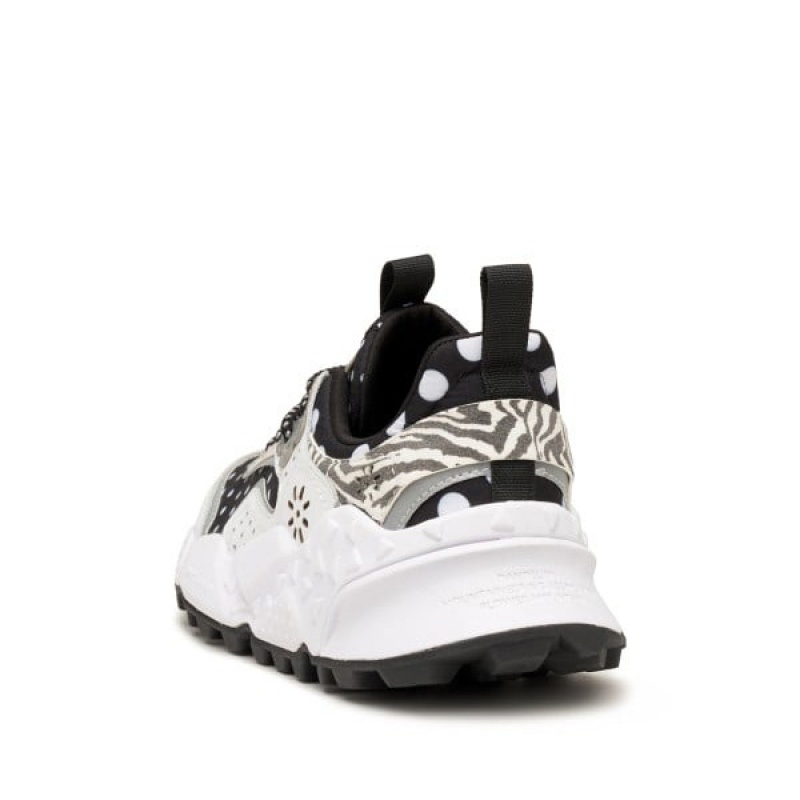 Black / White Flower Mountain KOTETSU Women's Shoes | NZGKRCQ