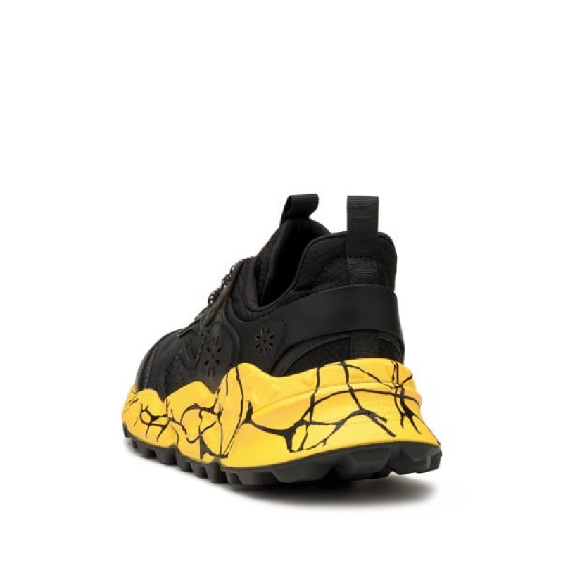 Black / Yellow Flower Mountain KOTETSU UNI Women's Shoes | NZDPQEF