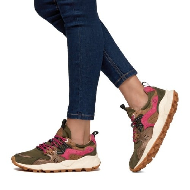 Brown / Pink Flower Mountain YAMANO 3 Women's Shoes | NZYNWAQ