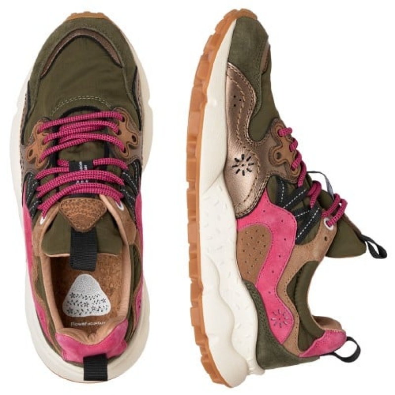 Brown / Pink Flower Mountain YAMANO 3 Women's Shoes | NZYNWAQ