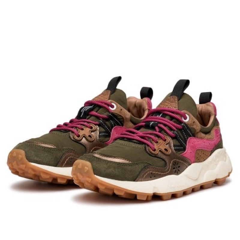 Brown / Pink Flower Mountain YAMANO 3 Women's Shoes | NZYNWAQ