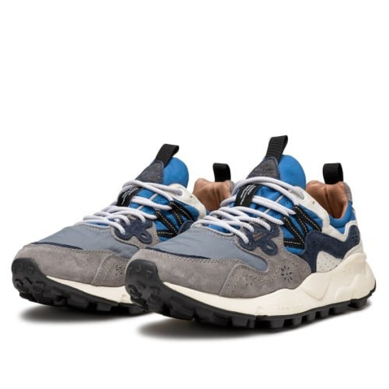 Grey / Blue Flower Mountain YAMANO 3 Men's Shoes | NZPYSDH