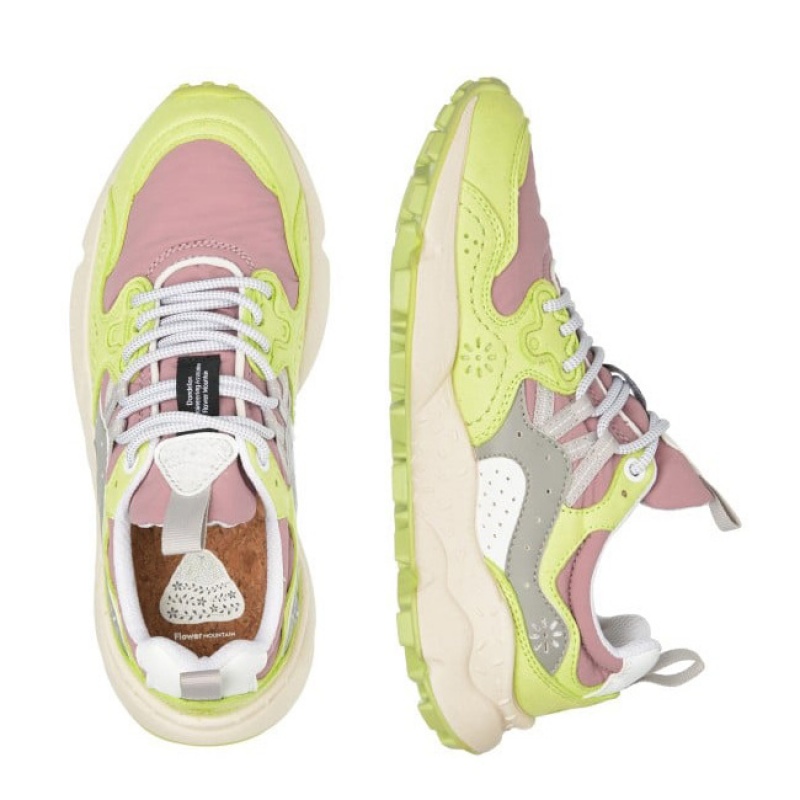 Light Green / Pink Flower Mountain YAMANO 3 Women's Shoes | NZZLUAX