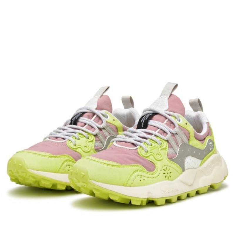 Light Green / Pink Flower Mountain YAMANO 3 Women's Shoes | NZZLUAX