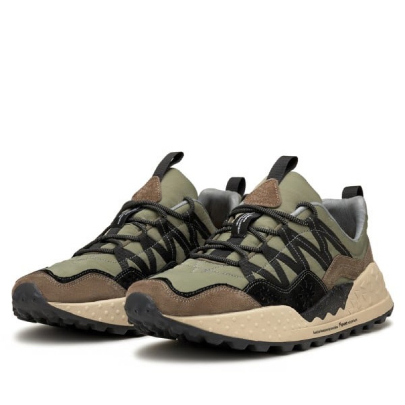 Olive Flower Mountain WASHI Men's Shoes | NZPEBHT