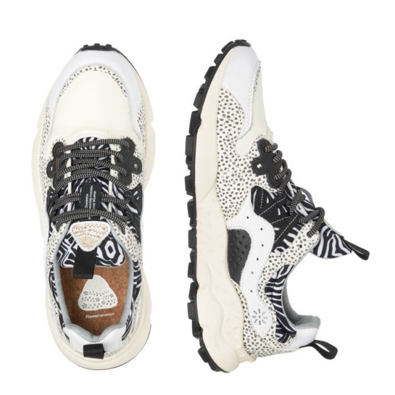 White / Black Flower Mountain YAMANO 3 UNI Men's Shoes | NZDEORQ