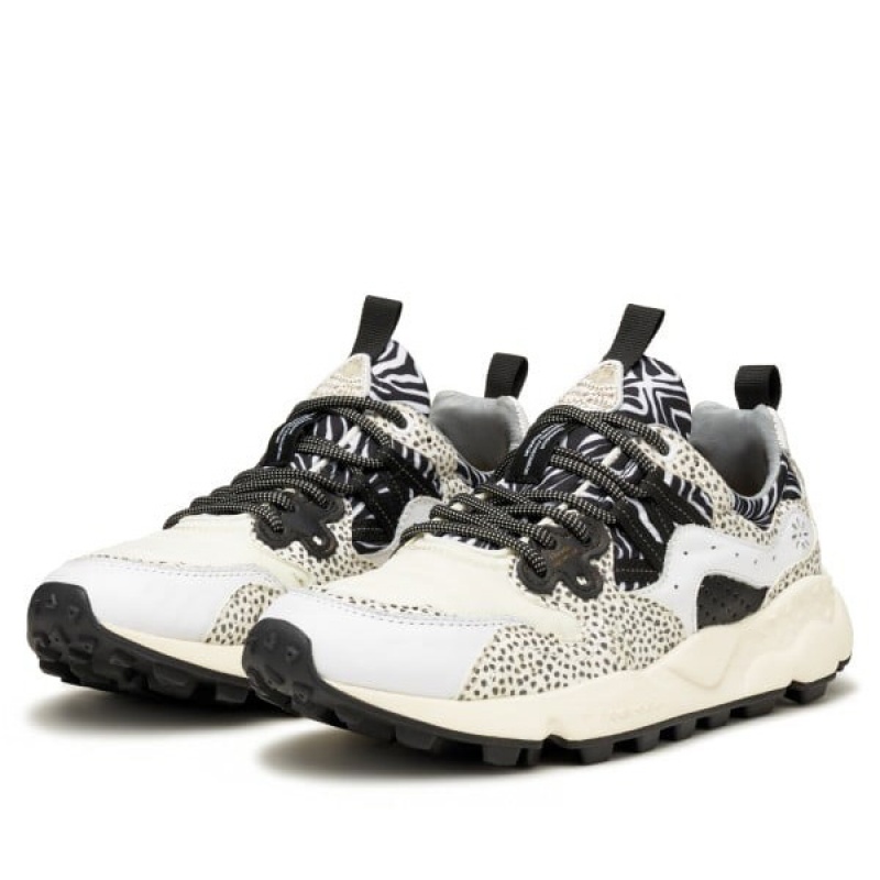 White / Black Flower Mountain YAMANO 3 UNI Men's Shoes | NZDEORQ